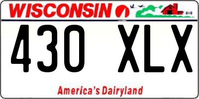 WI license plate 430XLX
