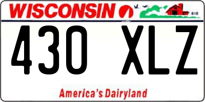 WI license plate 430XLZ