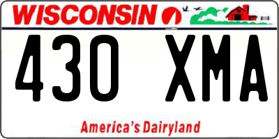 WI license plate 430XMA