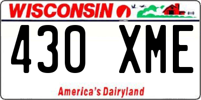 WI license plate 430XME