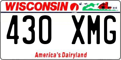 WI license plate 430XMG