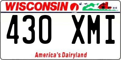 WI license plate 430XMI
