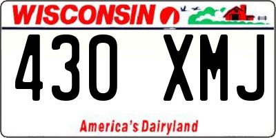 WI license plate 430XMJ