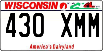 WI license plate 430XMM
