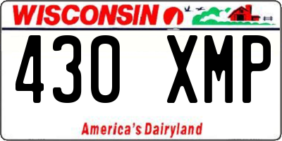 WI license plate 430XMP