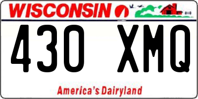 WI license plate 430XMQ