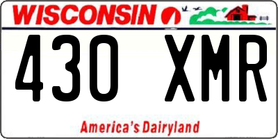 WI license plate 430XMR