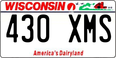 WI license plate 430XMS