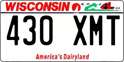 WI license plate 430XMT