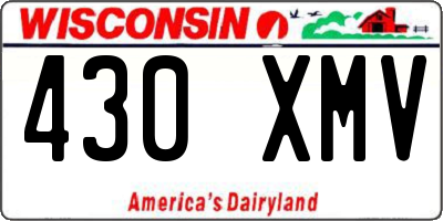 WI license plate 430XMV