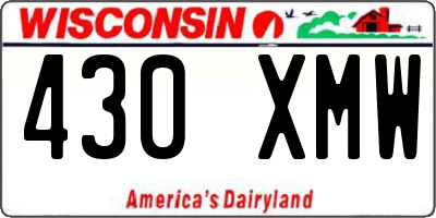 WI license plate 430XMW