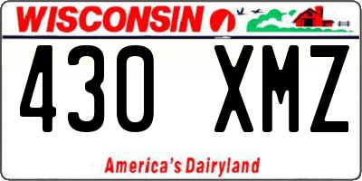 WI license plate 430XMZ