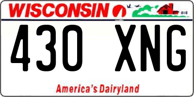 WI license plate 430XNG