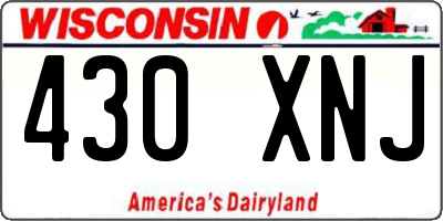WI license plate 430XNJ