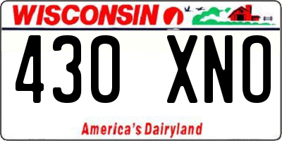 WI license plate 430XNO