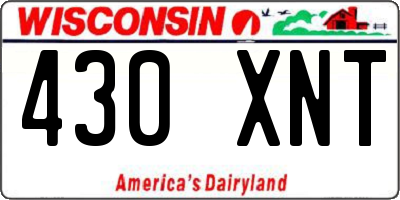 WI license plate 430XNT