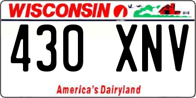 WI license plate 430XNV