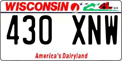WI license plate 430XNW
