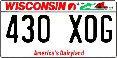 WI license plate 430XOG