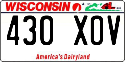 WI license plate 430XOV