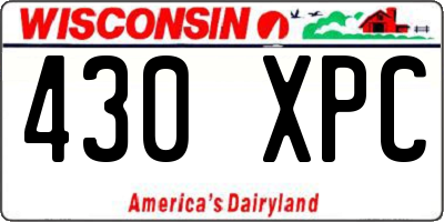 WI license plate 430XPC