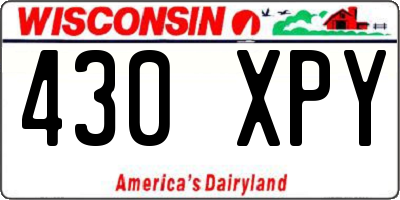 WI license plate 430XPY