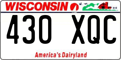 WI license plate 430XQC