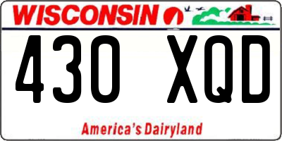 WI license plate 430XQD