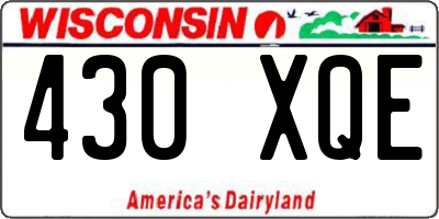WI license plate 430XQE