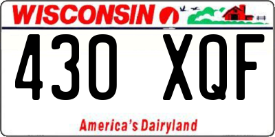 WI license plate 430XQF