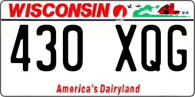 WI license plate 430XQG