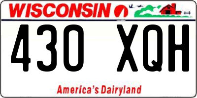 WI license plate 430XQH