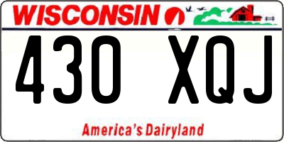 WI license plate 430XQJ