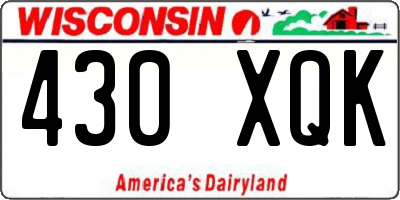 WI license plate 430XQK