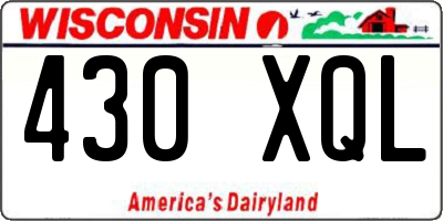 WI license plate 430XQL