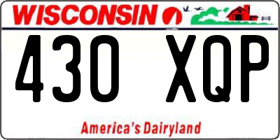 WI license plate 430XQP