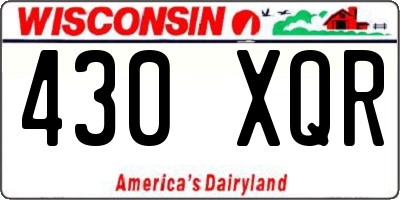 WI license plate 430XQR