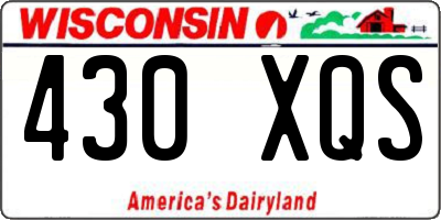 WI license plate 430XQS