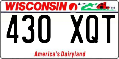 WI license plate 430XQT