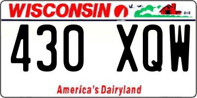 WI license plate 430XQW