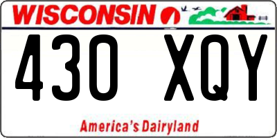 WI license plate 430XQY