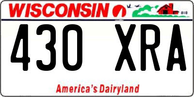 WI license plate 430XRA