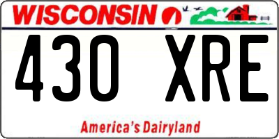 WI license plate 430XRE