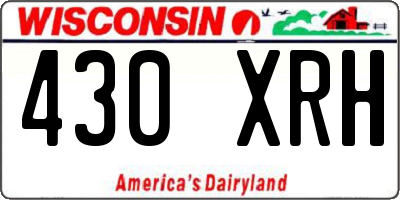 WI license plate 430XRH