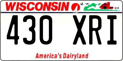 WI license plate 430XRI