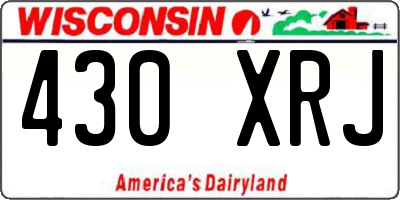 WI license plate 430XRJ