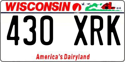 WI license plate 430XRK
