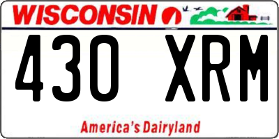 WI license plate 430XRM