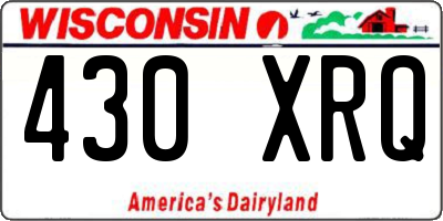 WI license plate 430XRQ
