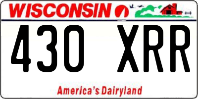 WI license plate 430XRR
